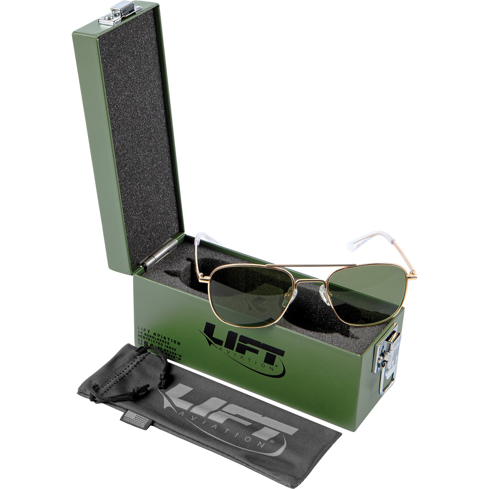 Tanium AVX Aviator Sunglasses - Gold - LIFT Aviation