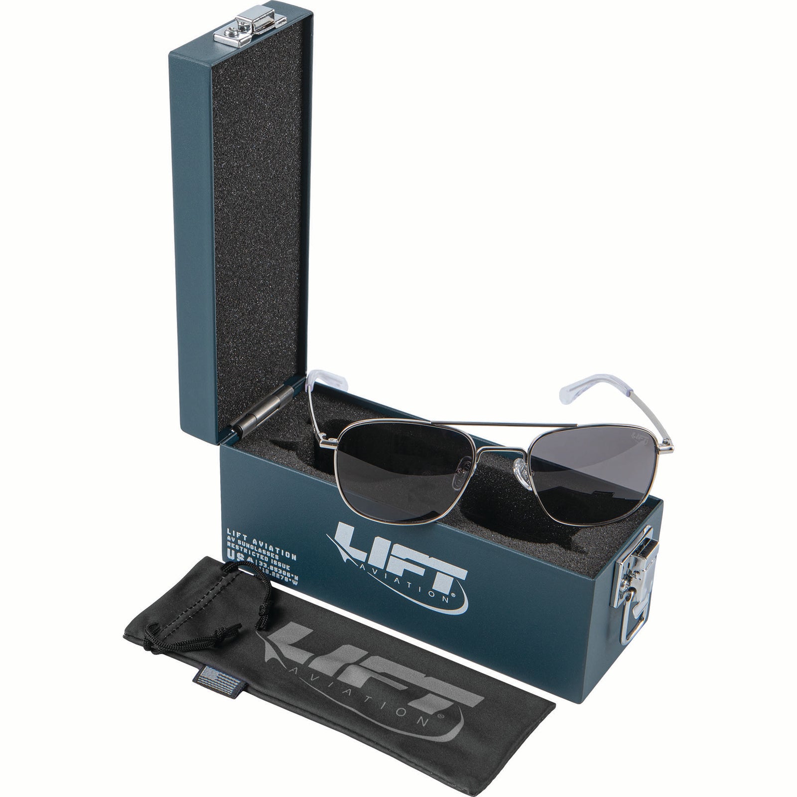 Tanium AVX Aviator Sunglasses - Silver - LIFT Aviation