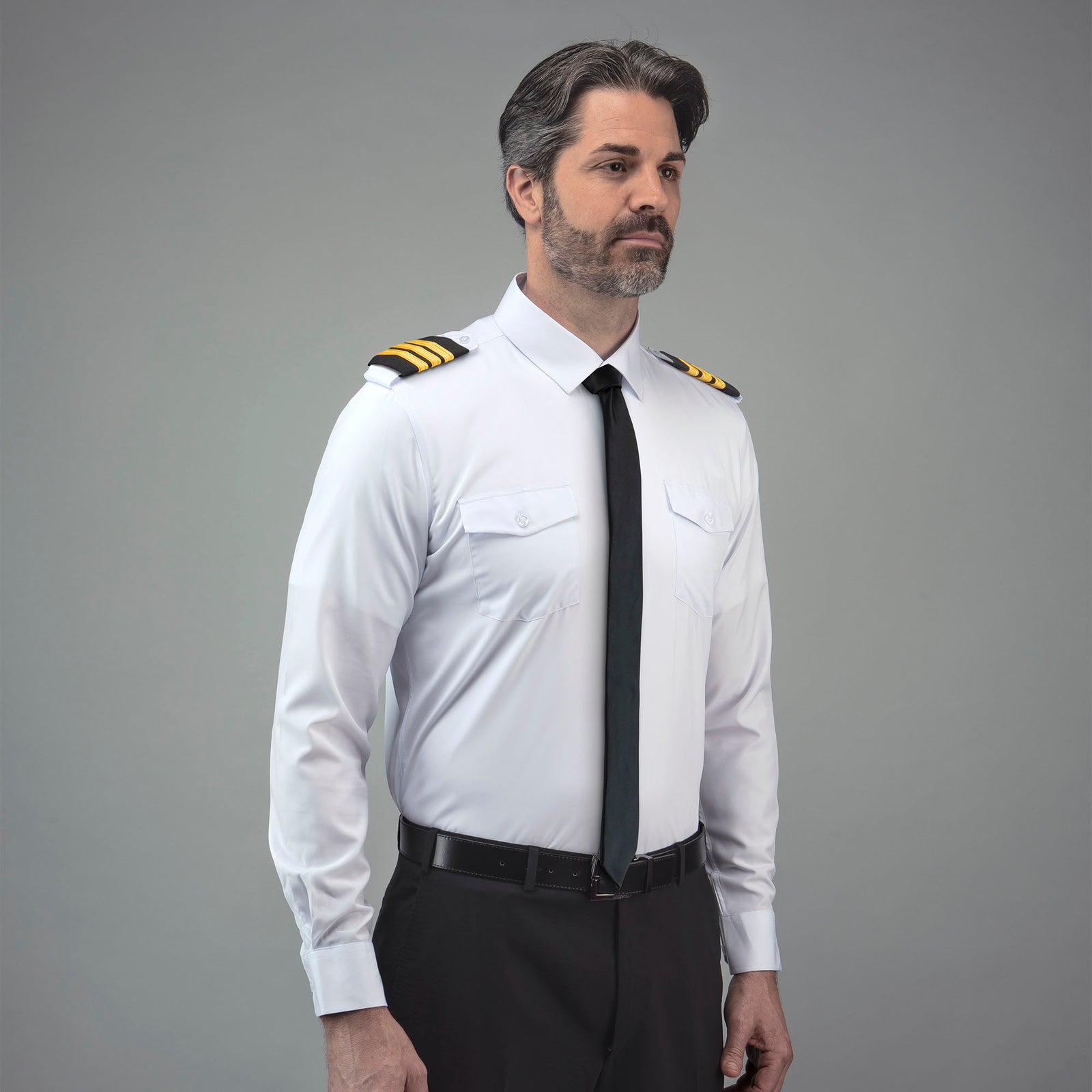 Flextech - Professional Pilot Shirt Long Sleeve Winged - LIFT Aviation