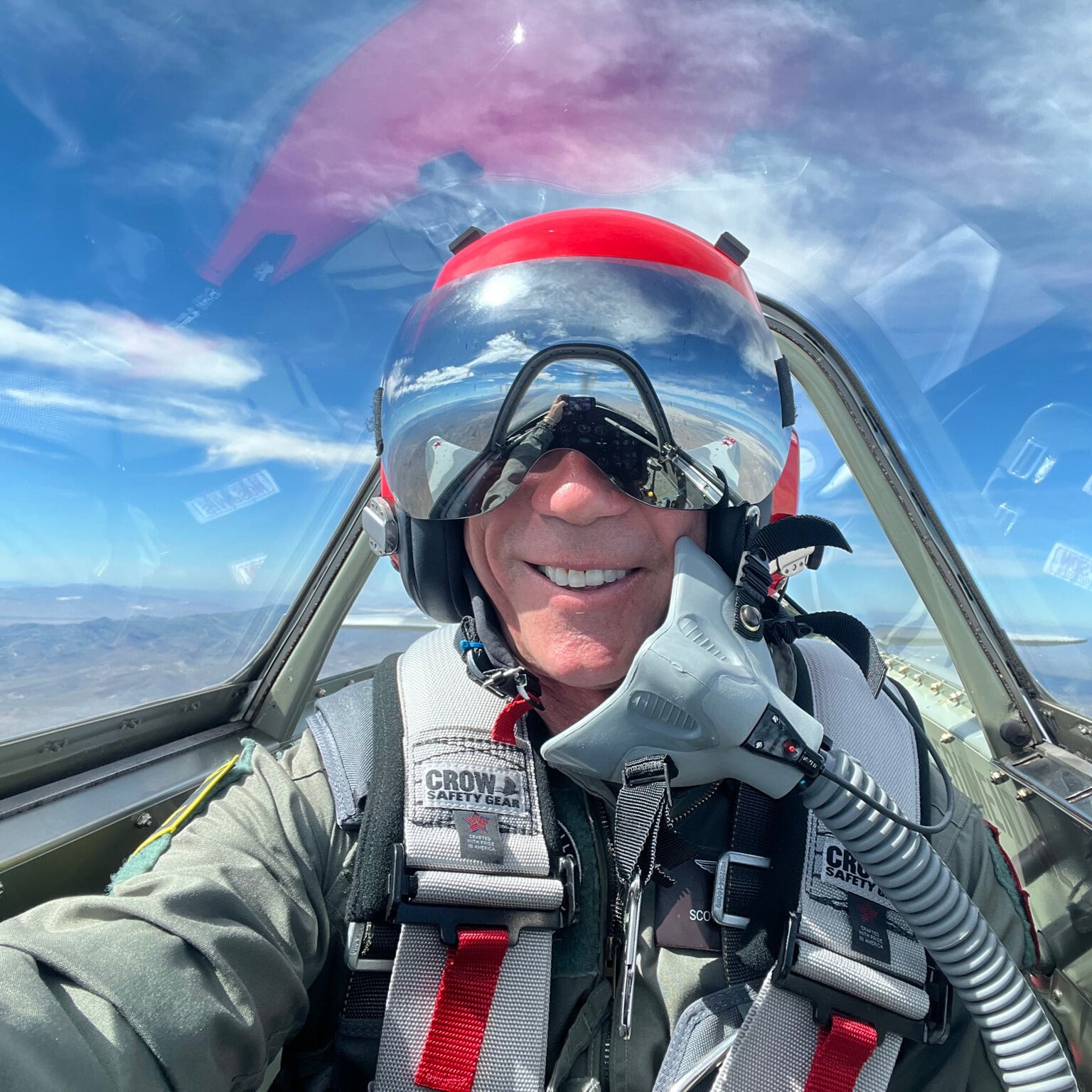 AV-1 KOR With Visor - Red, Customizable - LIFT Aviation