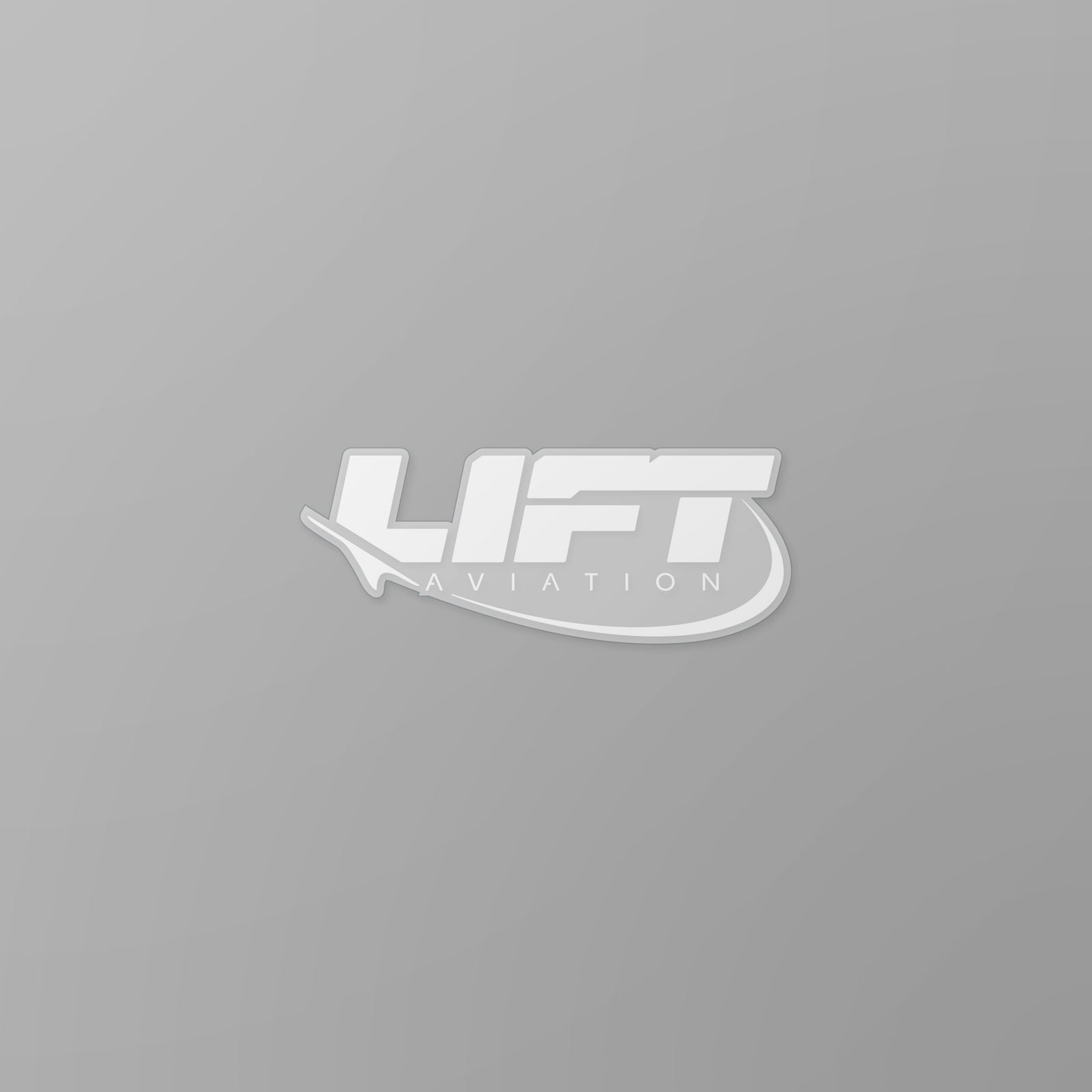 LIFT Aviation 3" Sticker All White - LIFT Aviation