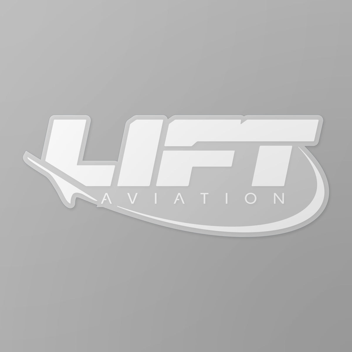 LIFT Aviation 8" Sticker All White - LIFT Aviation