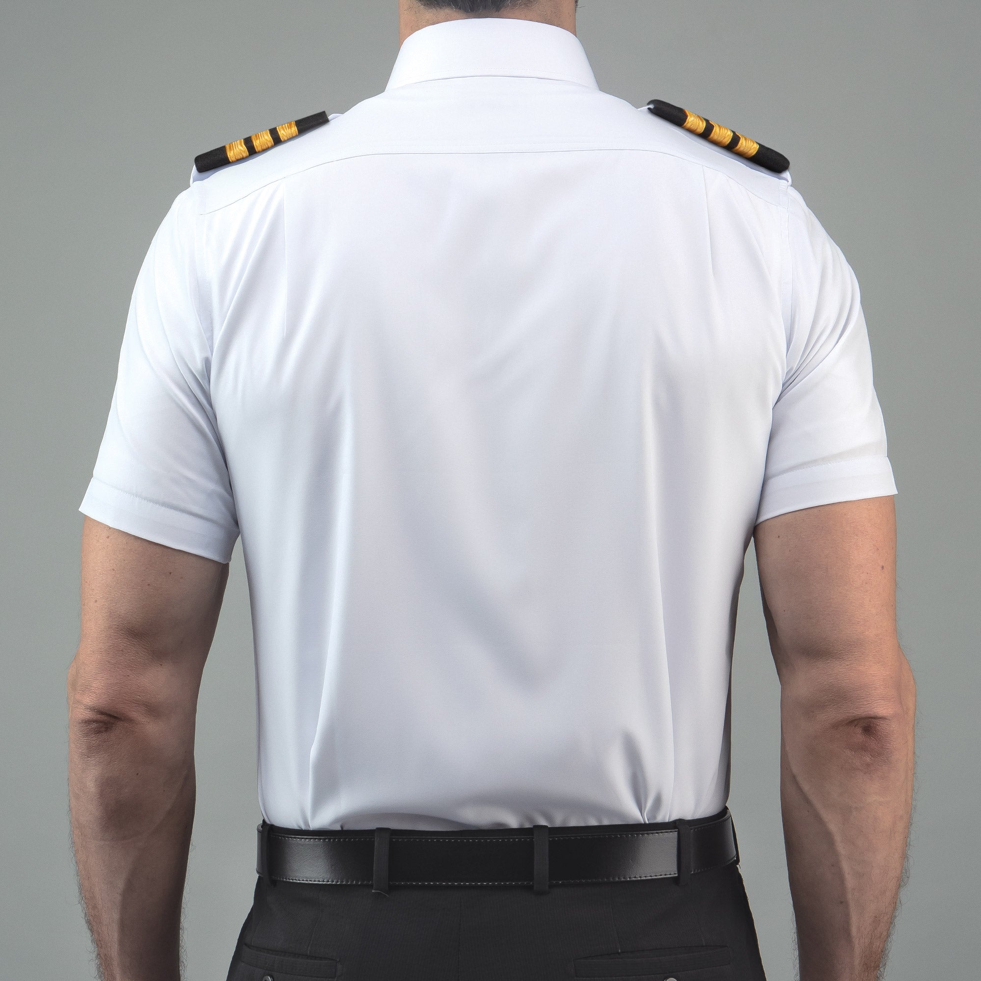 pilot dress shirts Men's Long Sleeve Pilot Shirt - White - Fitted - Tropo